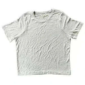 Madewell Short Sleeve Sweater Sz Medium Viscose Blend Stretch Beige *Pilling*